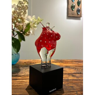 Kjell Engman Kosta Boda 'Happy Dip Red' Limited