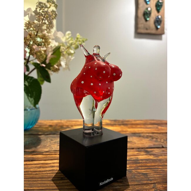 Kjell Engman Kosta Boda 'Happy Dip Red' Limited