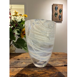 Kosta Boda Contrast Vase - weiß