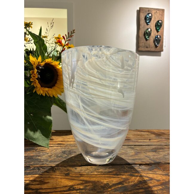 Kosta Boda Vase - weiß