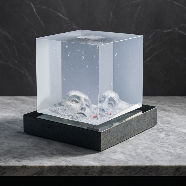 Kosta Boda „Under the Surface” – einzigartiges Kristallkunstobjekt von Bertil Vallien