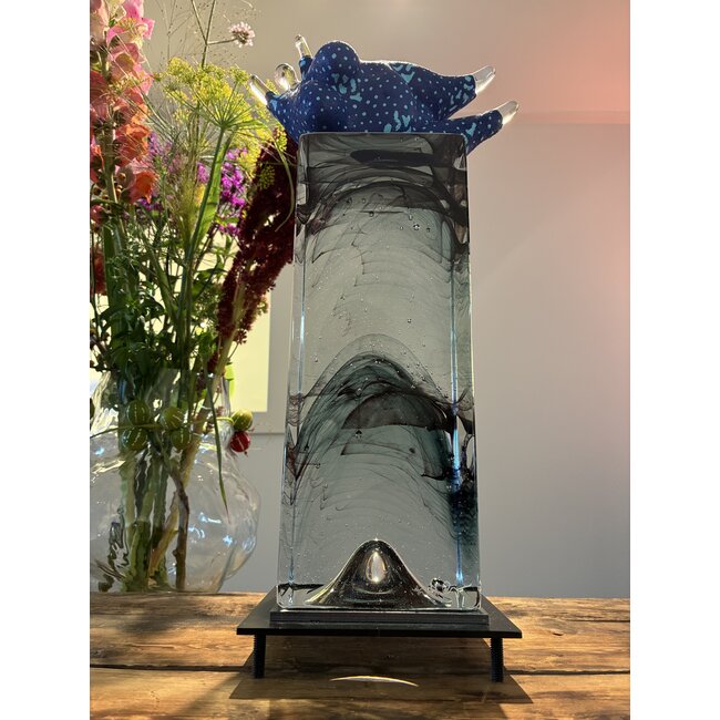 Kjell Engman „Tanz in der Nacht”, handgefertigte Glasfigur, skandinavische Glaskunst von Kosta Boda