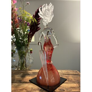 Kosta Boda Kjell Engman – "Dame mit dem Regenschirm" Kosta Boda