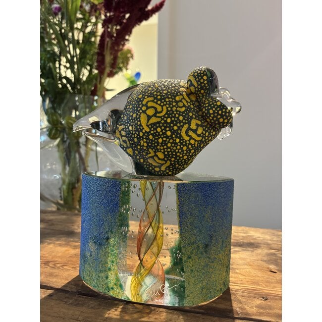 Kjell Engman – „Traum in Gelb” vvoller Lebensfreude und Licht, getragen von einer Spirale aus Farben