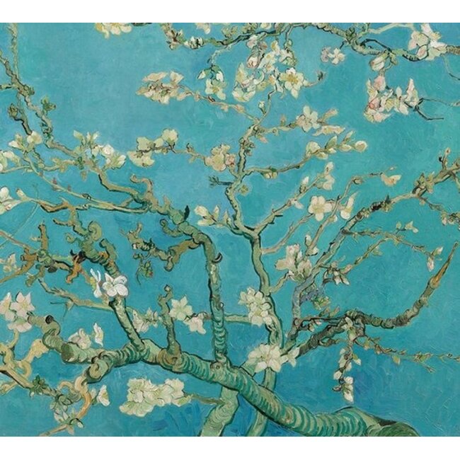 Amandelbloesem vaas – Mondgeblazen glaskunst geïnspireerd op Vincent van Gogh