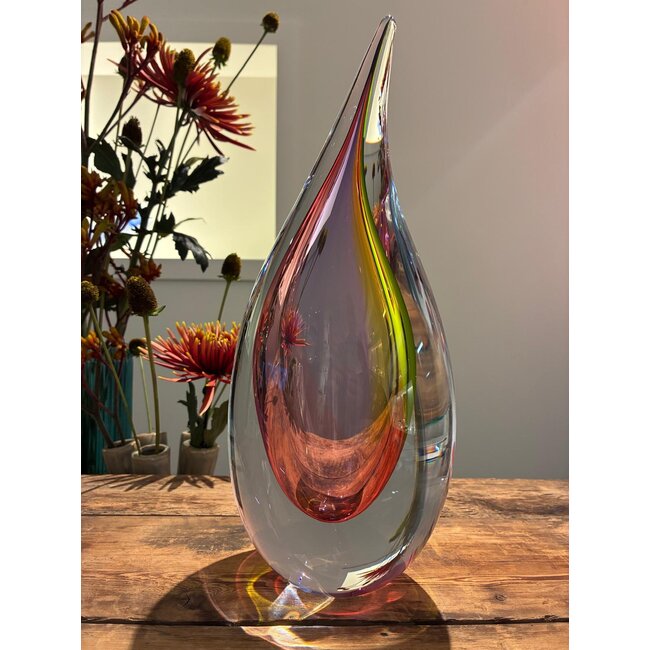 Kristalltraum – Elegante handgefertigte Kristallskulptur von ca. 30 cm, entworfen von Patrick de Keijzer