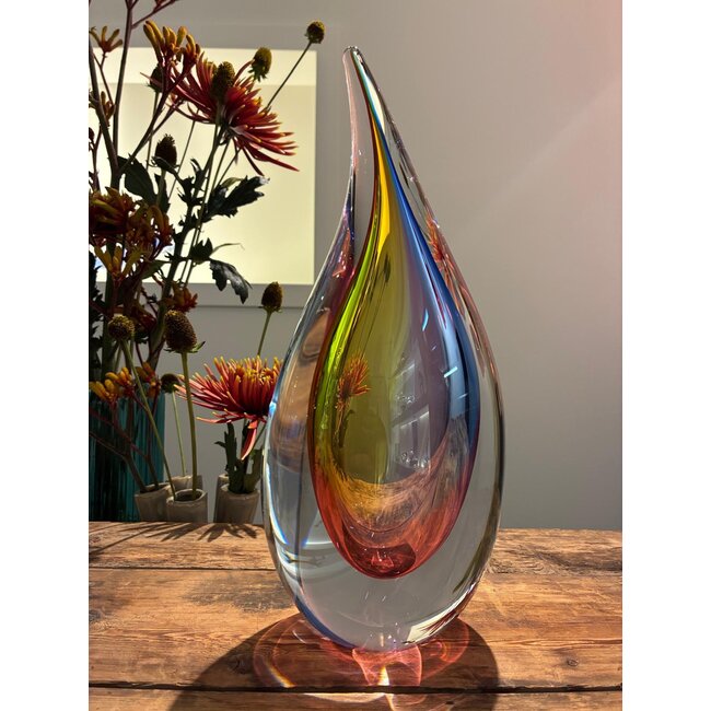 Kristallen Droom – Elegante handgemaakte kristalsculptuur van circa 30 cm ontworpen door Patrick de Keijzer