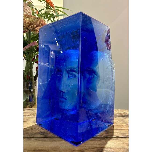 Kosta Boda Unica – Blaukristallen Sculptuur von Bertil Vallien