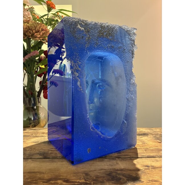 Kosta Boda Unica – Blaukristallen Sculptuur von Bertil Vallien