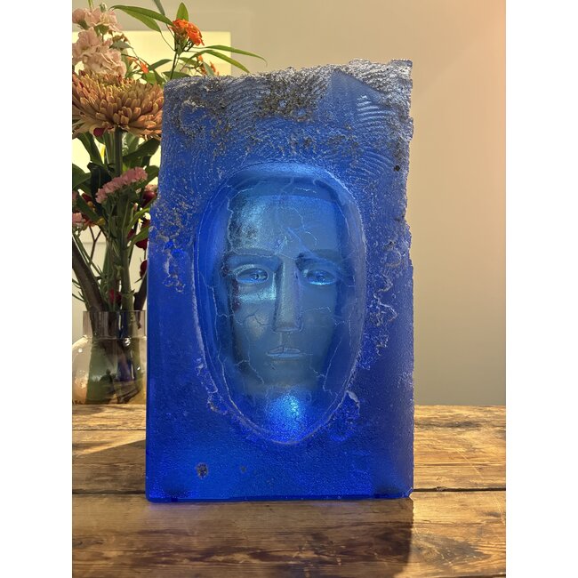 Kosta Boda Unica – Blaukristallen Sculptuur von Bertil Vallien