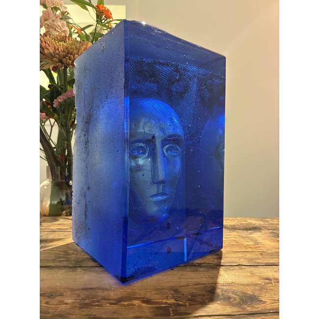 Kosta Boda Unica – Blaukristallen Sculptuur von Bertil Vallien