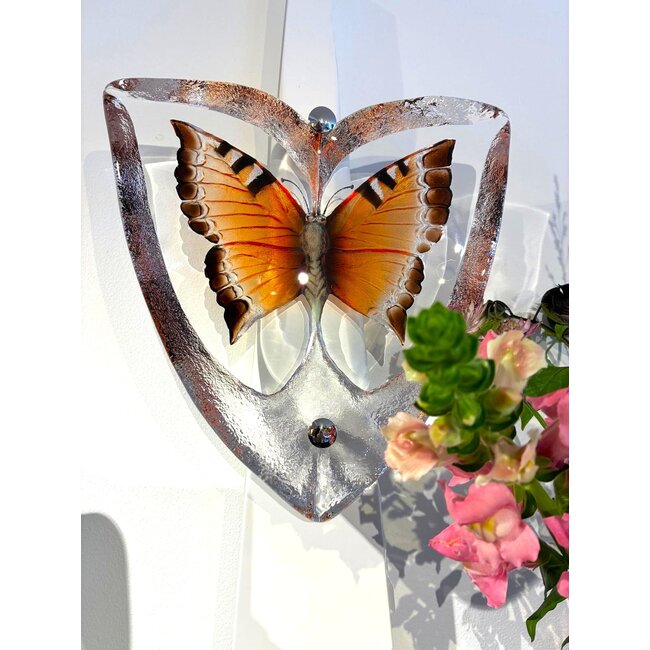 Wanddecoratie vlinder | glaskunst van Mats Jonasson