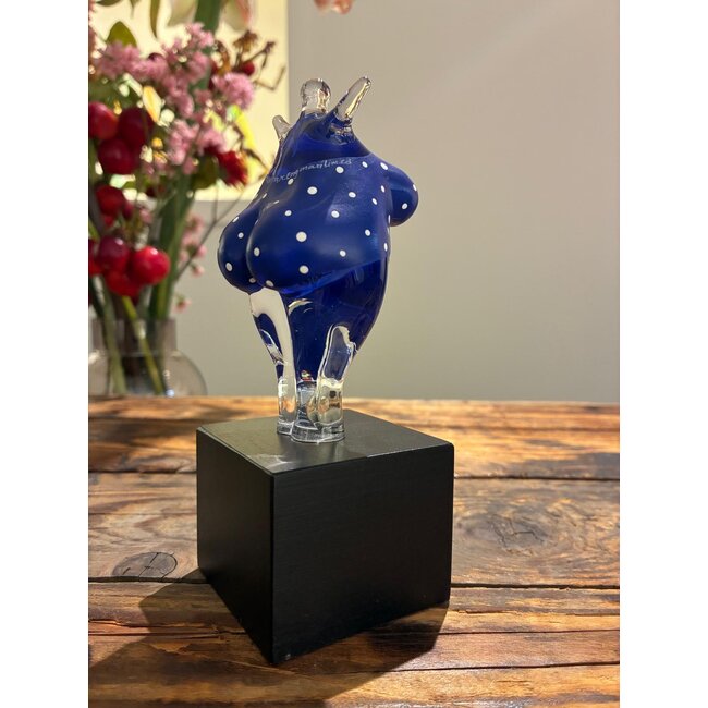 Kosta Boda 'Happy Dip Blauw' – Limited Art Crystal by Kjell Engman