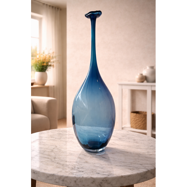 „Fidji Ocean“ – Kristallflasche von Kosta Boda, Design von Kjell Engman