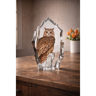 Mats Jonasson (Glaskunstenaar) Kristallen uil van Mats Jonasson