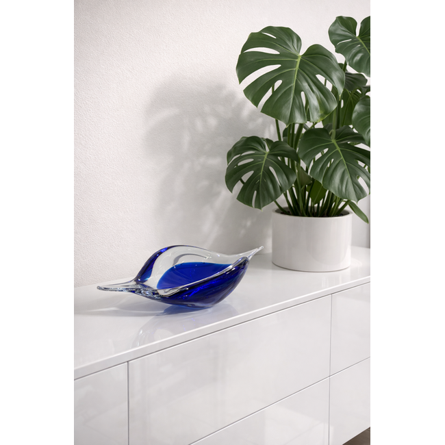 Leerdamer Glaskunstmuschel mit blauem Kern