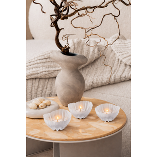 Mats Jonasson (Glaskunstenaar) Teelichthalter-Set „Anemone“