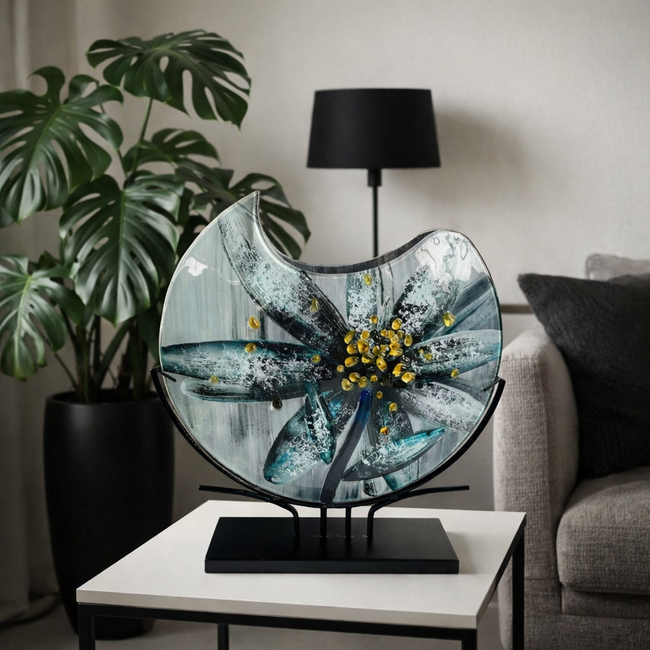 Stille-Blume-Glasskulptur