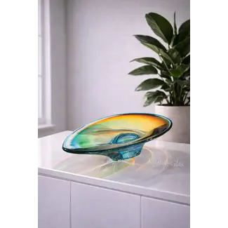 Göran Wärff Kristallen Mirage Schaal – Regenboogmagie van Kosta Boda