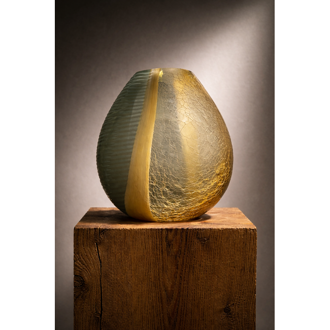 Zandmozaïek – Geblazen Glazen Vaas