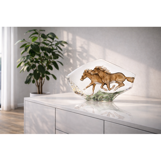 Mats Jonasson Skulptur mit galoppierenden Pferden