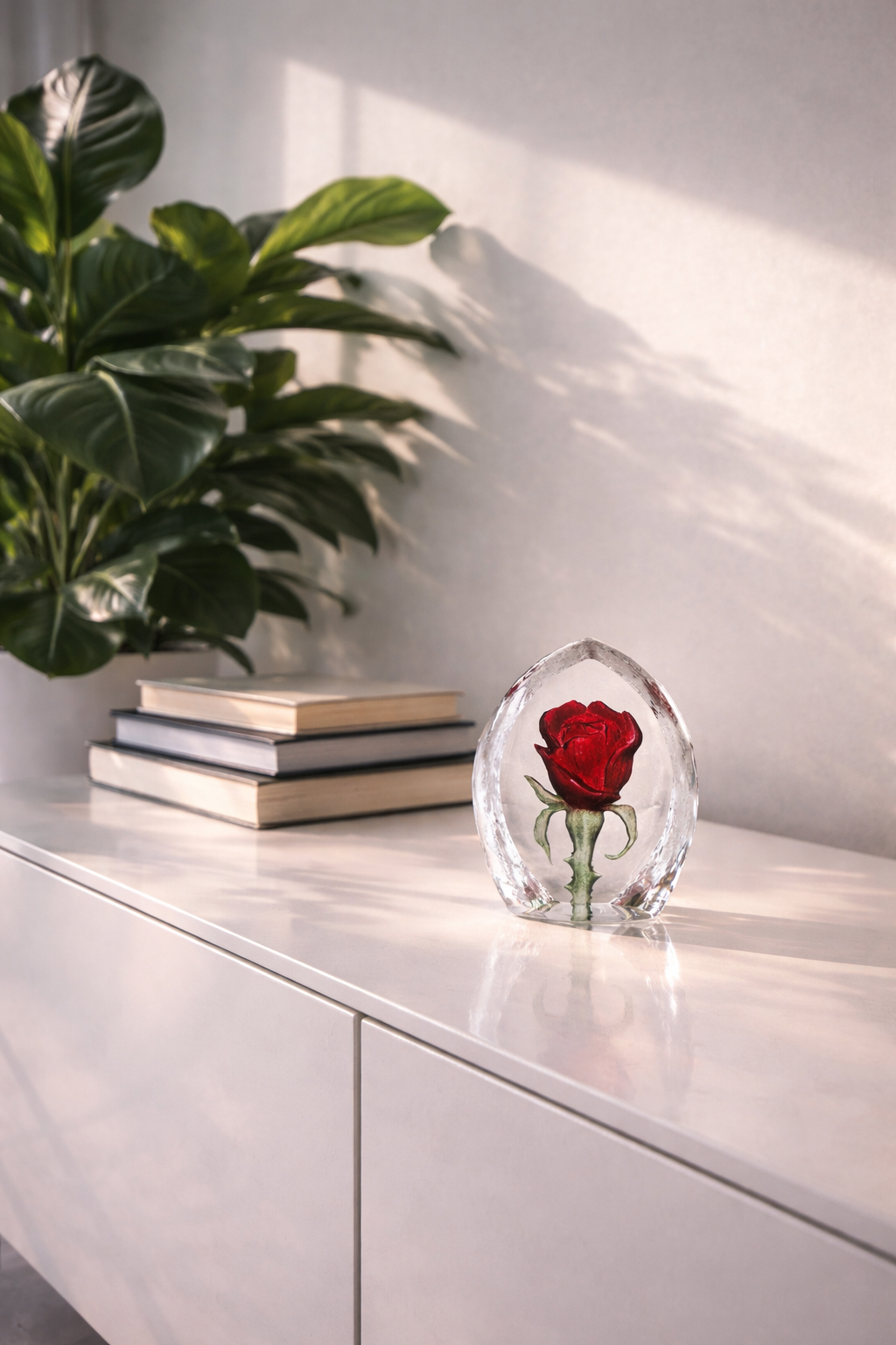 Mats Jonasson roos van kristal | Grootste collectie bloemen van