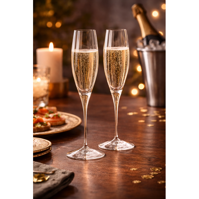 Orrefors Champagnerglas Intermezzo „Gold“