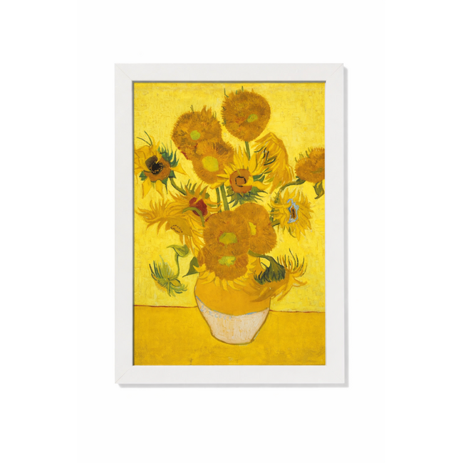 Vase „Sonnenblumen” – mundgeblasene Glaskunst, inspiriert auf Vincent van Gogh