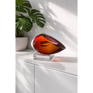 Kristallen sculptuur Avondrood