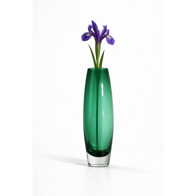 Saturday Craft – Handgeblazen kristallen vaas in diep groen uit de collectie Days