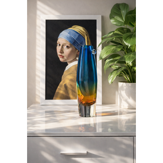 „Mädchen mit dem Perlenohrring“ – Glaskunst