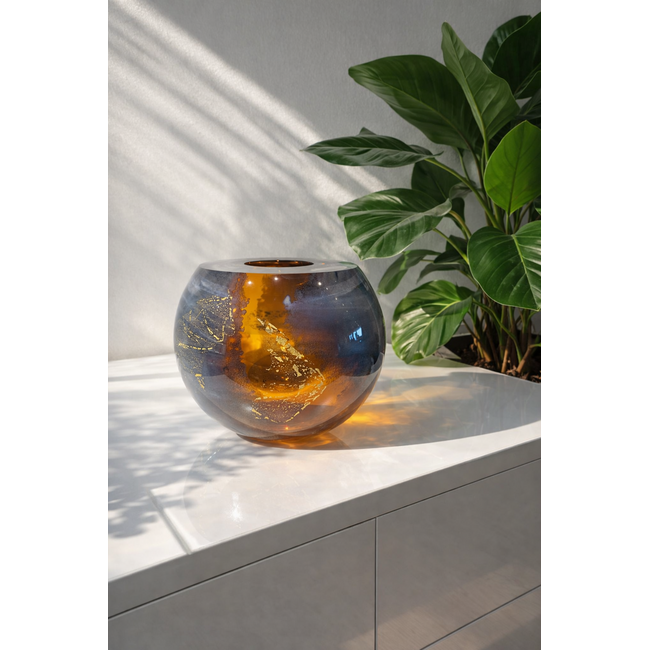 Glaskunst met bladgoud