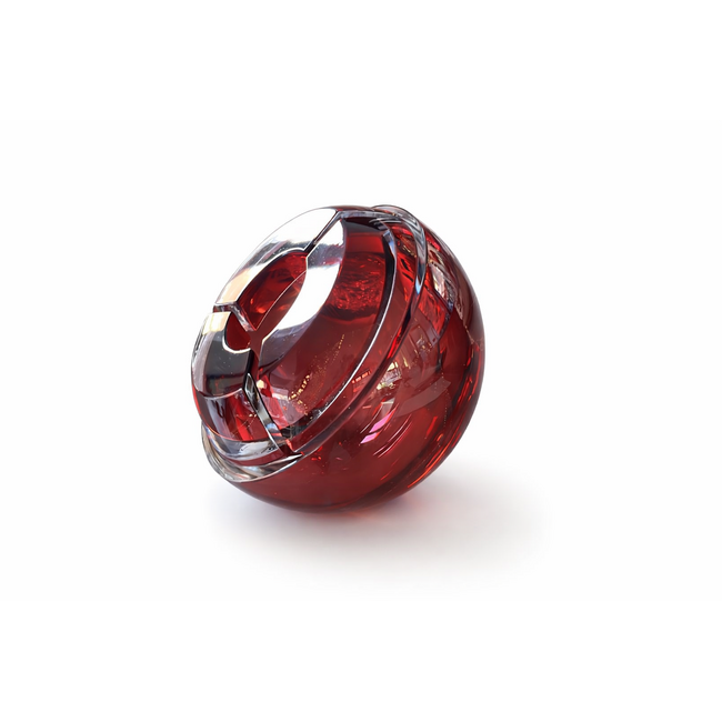 Kristallen Bloem – Robijn | Glaskunst met bladgoud