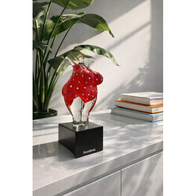 Kjell Engman Kosta Boda 'Happy Dip Red' Limited