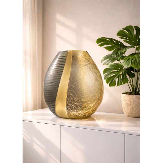 Zandmozaïek – Geblazen Glazen Vaas