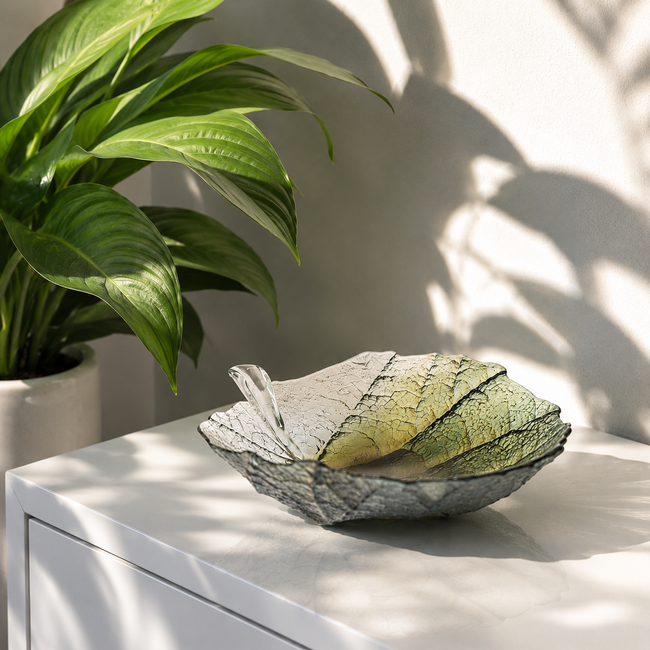 Folia – Glaskunst in de vorm van een blad
