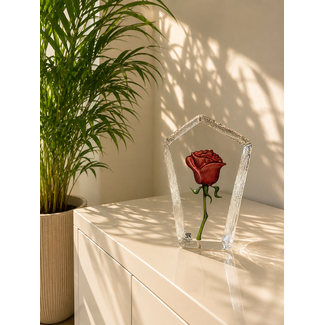 Mats Jonasson (Glaskunstenaar) Rose im Kristall – Mats Jonasson