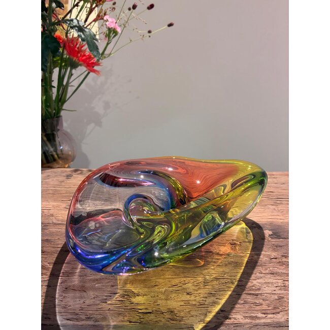 Regenboog schaal-Leerdam glaskunst