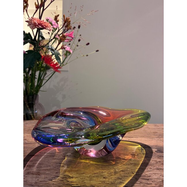 Regenboog schaal-Leerdam glaskunst