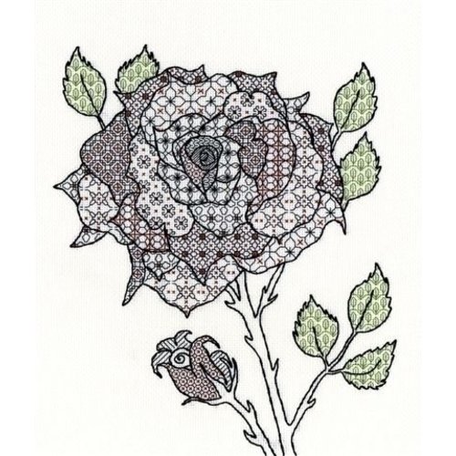 Bothy Threads Bothy Threads Blackwork Rose XBW6