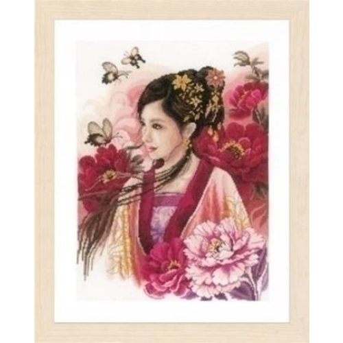 Lanarte Lanarte borduurpakket Asian lady in pink 0170199