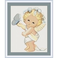 Petit Point Borduurpakket Angel and Butterfly G368