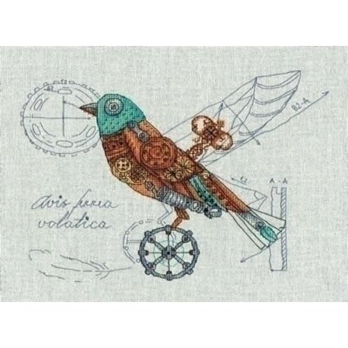 Panna borduurpakket Clockwork Bird 1871-m