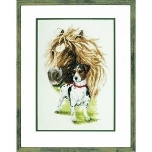 Pako Borduurpakket paard met Jack Russel 237 097