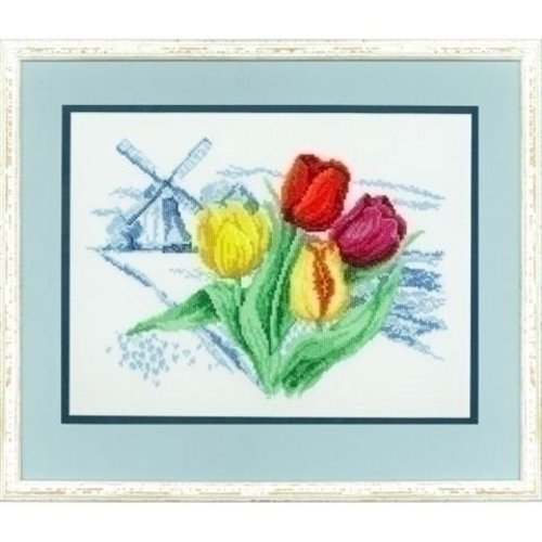 Pako Borduurpakket Hollandse molen en tulpen 237 096