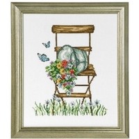 Permin borduurpakket Chair with flowers 92-8104