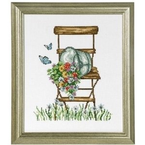 Permin Permin borduurpakket Chair with flowers 92-8104