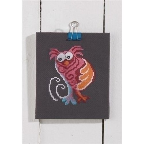 Permin Permin borduurpakket Pink Owl 13-7326