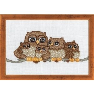 Permin Permin borduurpakket Owl family 92-6324