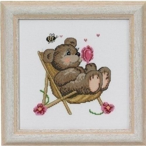 Permin Permin borduurpakket Teddy in chair 13-3357